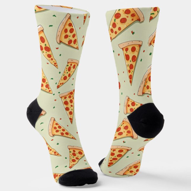 Chaussette Motif Pizza Slices (Angulaire)