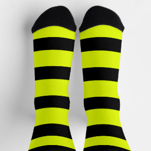 Chaussette Motif rayures jaunes