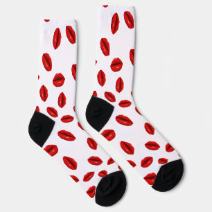 Chaussette Motif Red Lips