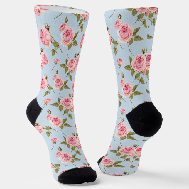 Chaussette Motif rose et Pois (Angulaire)