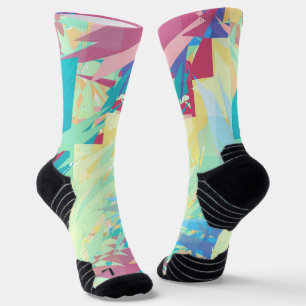Chaussette Motif sans couture de chaos géométrique abstrait c