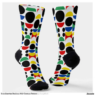 Chaussette Motif scandinave du Bauhaus du milieu du siècle