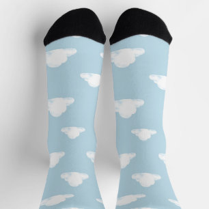 Chaussette Motif Simple de Nuages Moutonneux pour la Nurserie