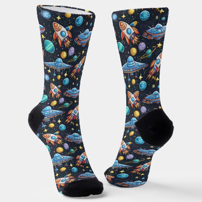 Chaussette Motif spatial (Angulaire)