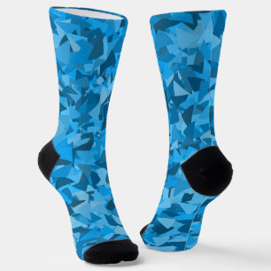 Chaussette Motif Triangle Bleu