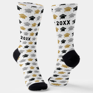 Chaussette Motif trio casquette de l'année personnalisée