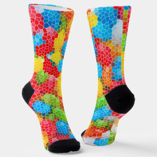 Chaussette Motif unique lumineux et coloré