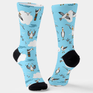 Chaussette Mouettes Oiseaux de mer Plage balnéaire Thème