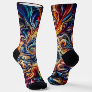 Chaussette Mouvement coloré Art Abstrait