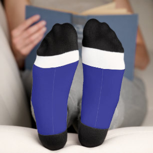 Chaussette mur bleu avec horloge