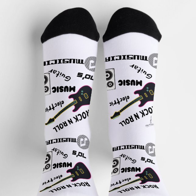 Chaussette Musique guitare chaussettes cadeaux (Haut)