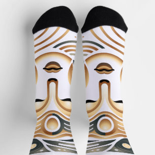 Chaussette Musique Zen Minimaliste Déesse Géométrique Abstrai