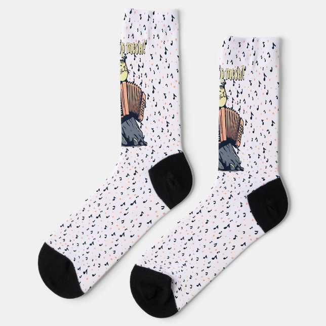 Chaussette N'arrêtez pas Meow (Gauche)