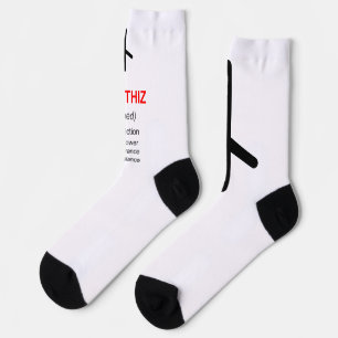 Chaussette NAUTHIZ Rune nordique (Besoin, Nécessité) Futhar
