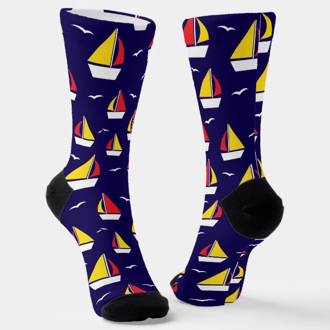 Chaussette Navire de croisière marine Blue Nautical (Angulaire)
