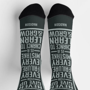 Chaussette NE JAMAIS ABANDONNER le nom personnalisé