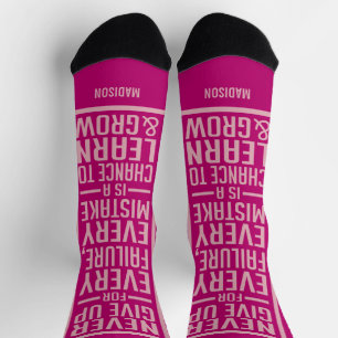 Chaussette NE JAMAIS ABANDONNER le nom personnalisé