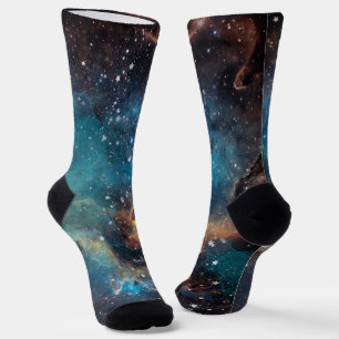Chaussette Nébula à nuage bleu rouillé