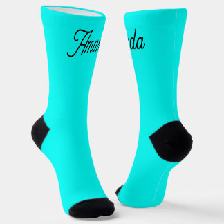 Chaussette Neon turquoise clair soc moderne à la mode