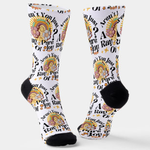 Chaussette N'êtes-vous qu'un rayon de joie pure Citation Rétr