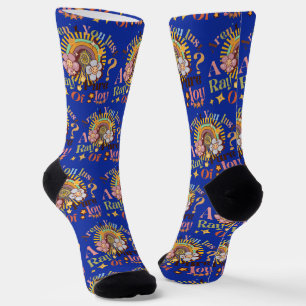Chaussette N'êtes-vous qu'un rayon de joie pure Citation rétr