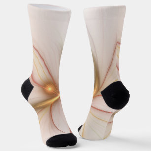Chaussette Noble Cuivre Et Or Abstrait Art Fractal Moderne