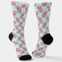 Noël Capybara Funny Chaussettes Animales de Vacanc