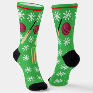 Chaussette Noël Cricket chauves-souris boules Wickets Snowfla