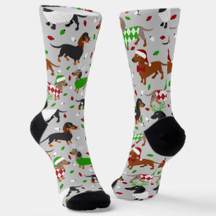 Chaussette Noël Dachshund Tous les manteaux