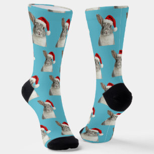 Chaussette Noël de lapin personnalisé sur mesure 