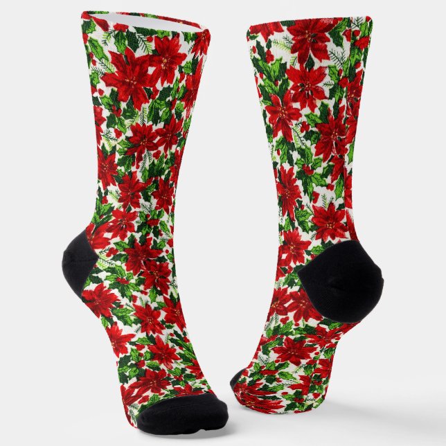 Chaussette Noël de Poinsettia (Angulaire)