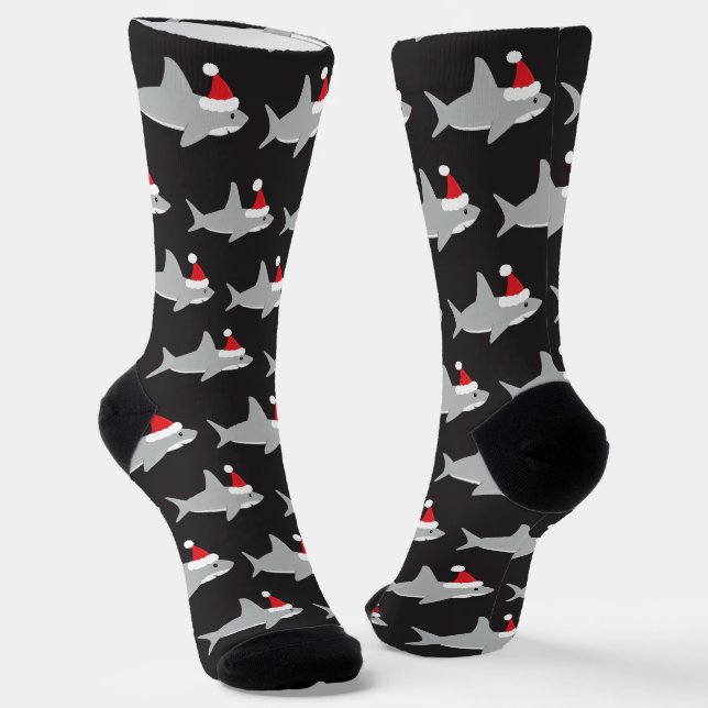 Chaussette Noël du Père Noël du requin (Angulaire)