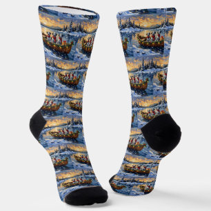 Chaussette Noël en bateau dalmate