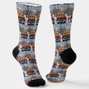 Chaussette Noël Havanais Camion Rouge Fêtes