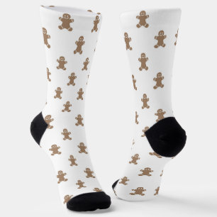 Chaussette Noël mignon pain d'épice homme biscuits motif