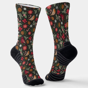 Chaussette Noël naturel Ditsy