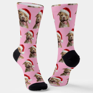 Chaussette Noël personnalisé Pitbull personnalisé