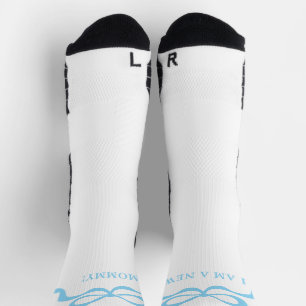 Chaussette Nœuds bébé garçon maman nouveau-né bleu cadeau rét