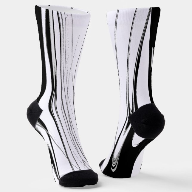 Chaussette Noir et Blanc Moderne (Angulaire)