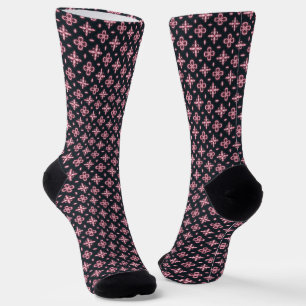 Chaussette Noir et rose