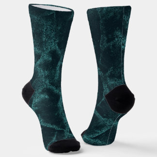 Chaussette Noir et turquoise texturé