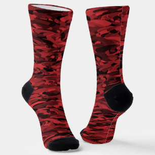 Chaussette Noir rouge Motif Abstrait