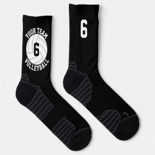 Chaussette Nom de l'équipe de volley-ball personnalisée et nu