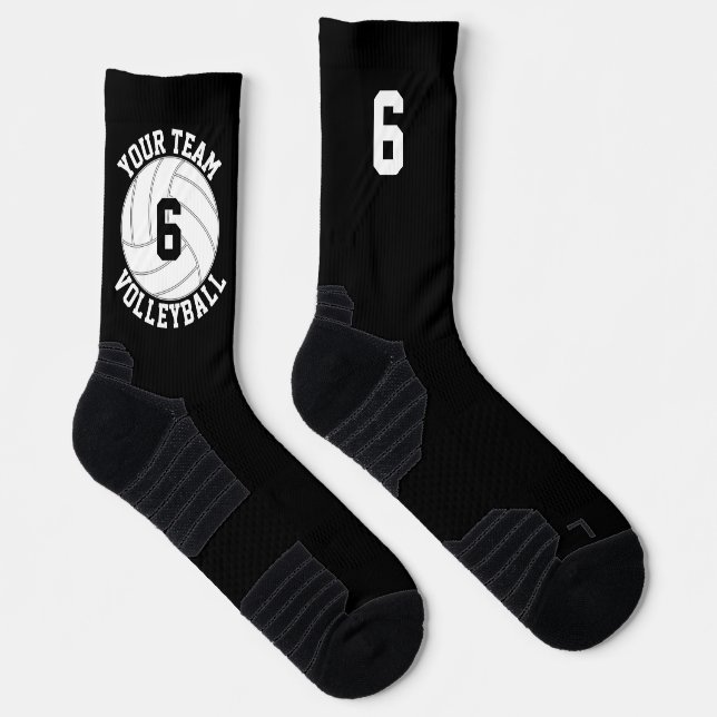 Chaussette Nom de l'équipe de volley-ball personnalisée et nu (Droite)