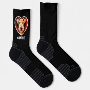 Chaussette Nom du texte personnalisé de l'Amoureux des chiens