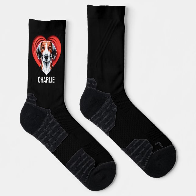 Chaussette Nom du texte personnalisé du propriétaire de chien (Droite)