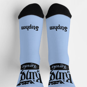 Chaussette Nom et couleur personnalisés Roi du Karaoké