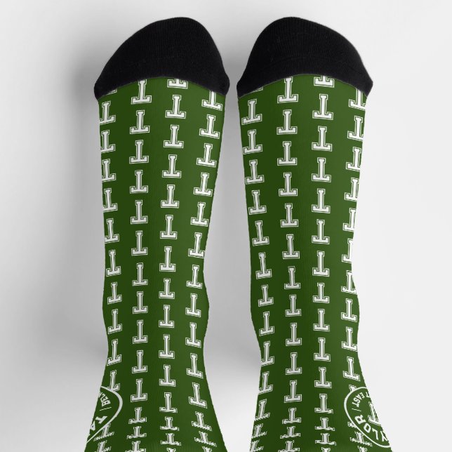 Chaussette Nom et équipe du monogramme personnalisé de sports (Haut)