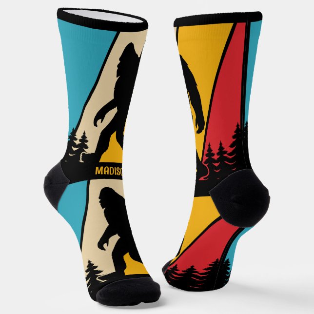 Chaussette Nom personnalisé Bigfoot (Angulaire)