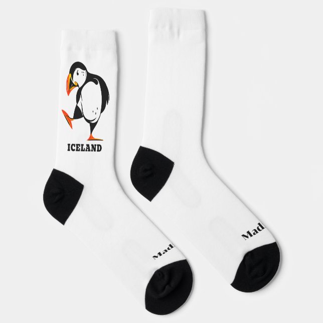 Chaussette Nom personnalisé Chaussettes Islande (Droite)